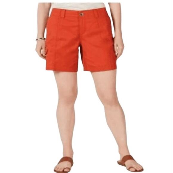 NWT STYLE & CO SHORT MIDRISE SIZE 6 IN BRICK ORANGE TONE - Picture 1 of 6